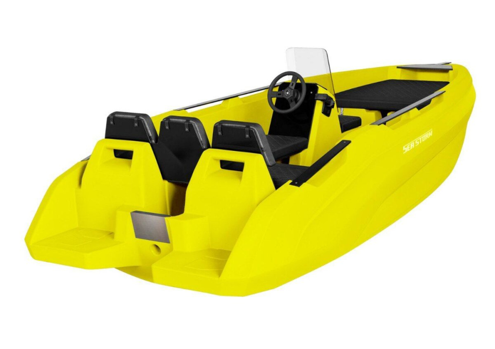SEASTORM 14 HDPE Extra tartós műanyag csónak sárga – 427 cm