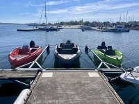 SEASTORM 14 HDPE Extra tartós műanyag csónak piros – 427 cm