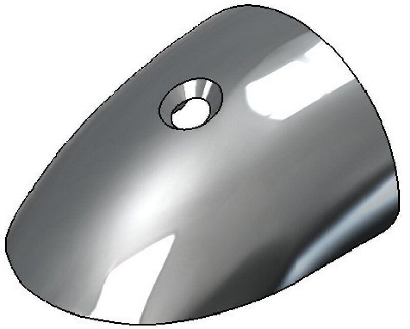 Ütközővég AISI316 – 56,5 × 30 mm