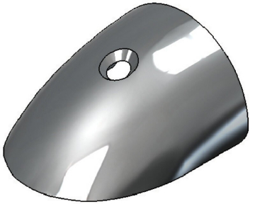 Ütközővég AISI316 – 56,5 × 30 mm
