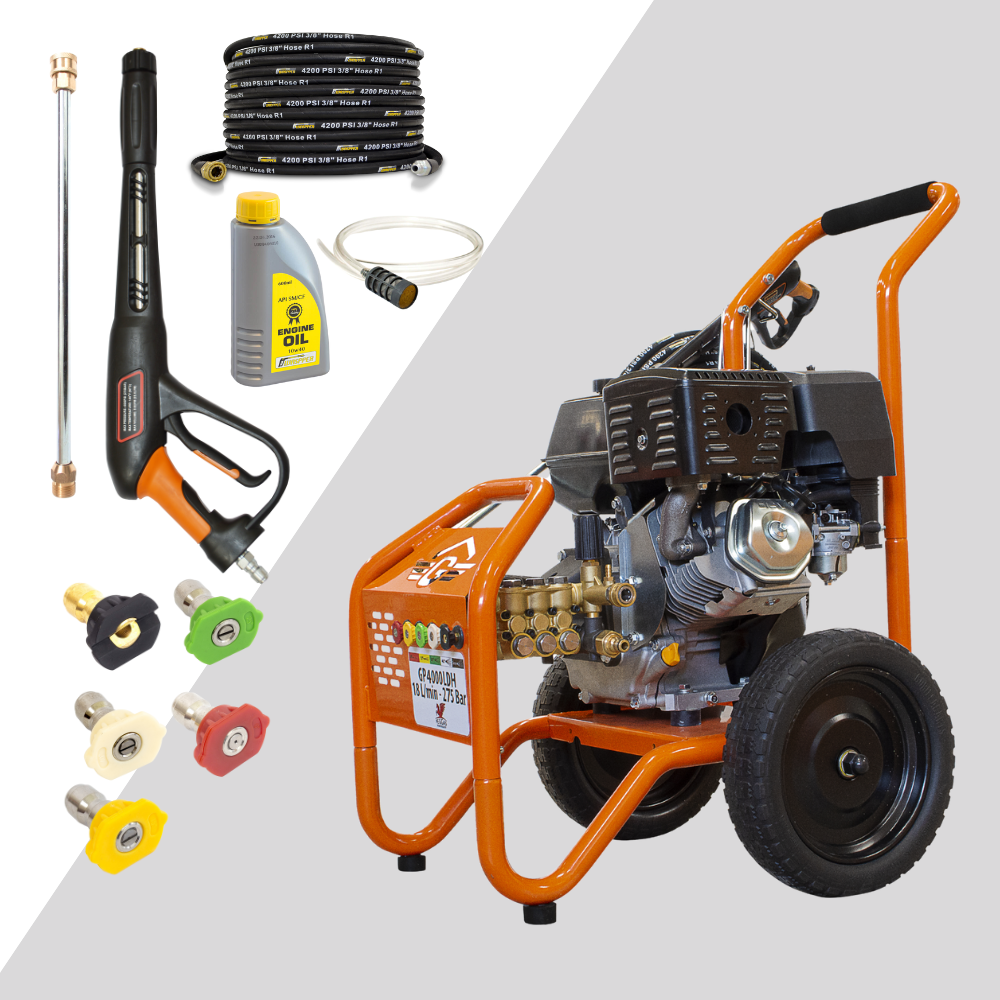 Gaspper GP4000LDH benzinmotoros nagynyomású mosó, Peggas S AP190, 13,5 LE, 275 bar / 4 000 PSI