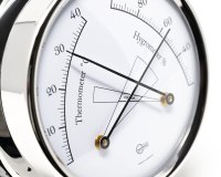 BARIGO TEMPO Termo/higrométer Ø 88 x 25 mm - polírozott króm