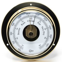 BARIGO TEMPO Barométer Ø 110 x32 mm - polírozott sárgaréz