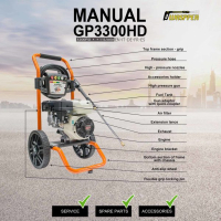 Gaspper GP3300HD benzinmotoros nagynyomású mosó, Honda GP200, 5,5 LE, 220 bar / 3 200 PSI