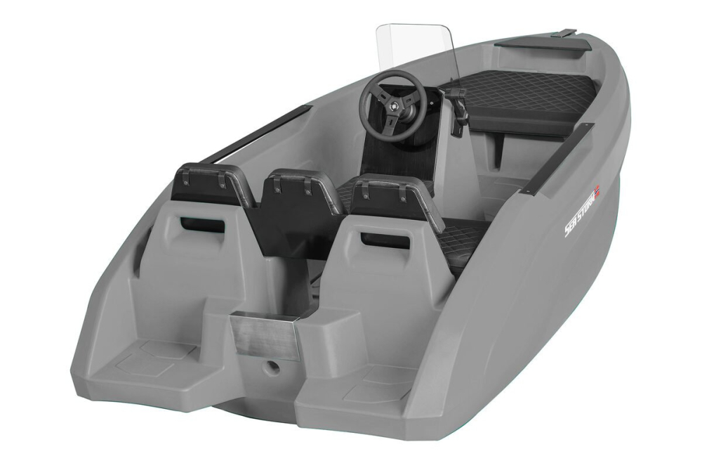 SEASTORM 12 HDPE Extra tartós műanyag csónak szürke – 366 cm