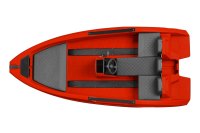 SEASTORM 12 HDPE Extra tartós műanyag csónak piros – 366 cm