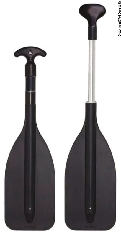 Mini teleszkópos evező 70 - 120 cm - fekete