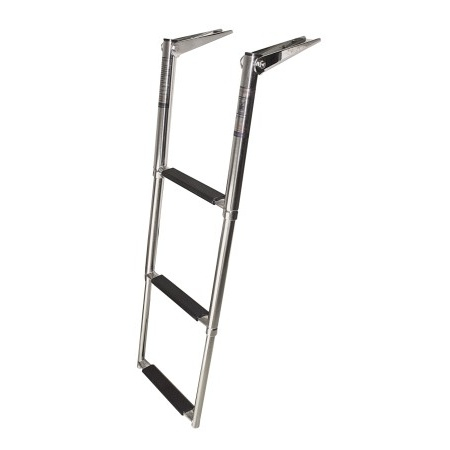 Rozsdamentes acél teleszkópos létra – 3 fokos, szélessége 300 mm, hossza 890 mm