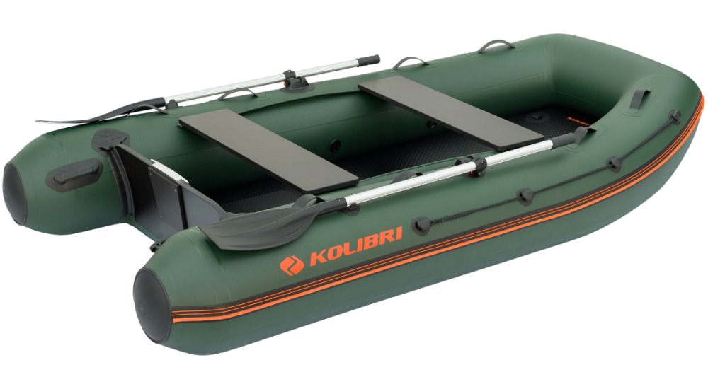 Kolibri KM-300XL felfújható csónak zöld, nagynyomású légterelővel, padlóval