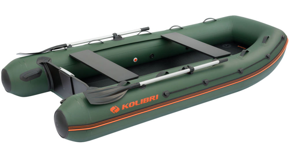 Kolibri KM-330XL felfújható csónak zöld, nagynyomású légterelővel, padlóval