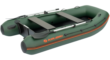 Kolibri KM-300XL felfújható csónak zöld, nagynyomású légterelővel, padlóval