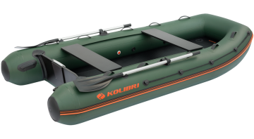 Kolibri KM-330XL felfújható csónak zöld, nagynyomású légterelővel, padlóval