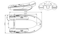 Osculati RIB felfújható csónak V alakú hajótesttel – 222 cm