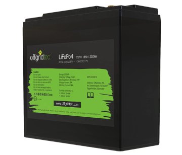 Offgridtec LiFePO4 akkumulátor 12,8 V 18 Ah – 230 Wh, integrált BMS