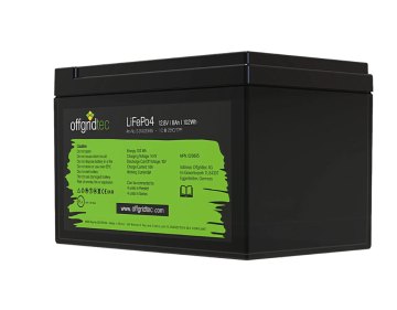 Offgridtec LiFePO4 akkumulátor 12,8 V 8 Ah – 102 Wh, integrált BMS