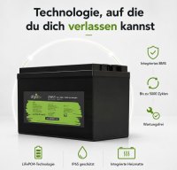 Offgridtec LiFePO4 akkumulátor 12,8 V 100 Ah – 1280 Wh, integrált BMS és fűtőbetét