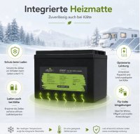 Offgridtec LiFePO4 akkumulátor 12,8 V 100 Ah – 1280 Wh, integrált BMS és fűtőbetét
