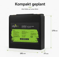 Offgridtec LiFePO4 akkumulátor 12,8 V 18 Ah – 230 Wh, integrált BMS