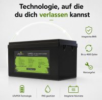 Offgridtec LiFePO4 akkumulátor 12,8 V 304 Ah – 3891 Wh, integrált BMS és fűtőbetét