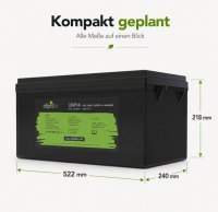 Offgridtec LiFePO4 akkumulátor 12,8 V 304 Ah – 3891 Wh, integrált BMS és fűtőbetét