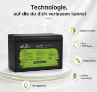 Offgridtec LiFePO4 akkumulátor 12,8 V 8 Ah – 102 Wh, integrált BMS