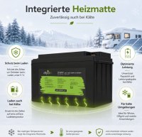 Offgridtec LiFePO4 akkumulátor 25,6 V 100 Ah – 2560 Wh, integrált BMS és fűtőbetét
