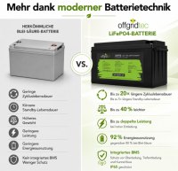 Offgridtec LiFePO4 akkumulátor 25,6 V 100 Ah – 2560 Wh, integrált BMS és fűtőbetét