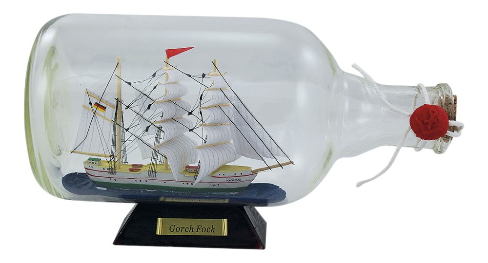 Hajó palackban – Gorch Fock, 27,5 cm