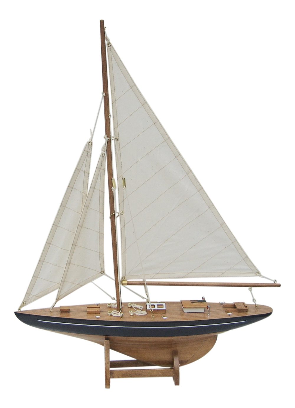 Vitorlás jacht-modell fából – 40 cm hosszú
