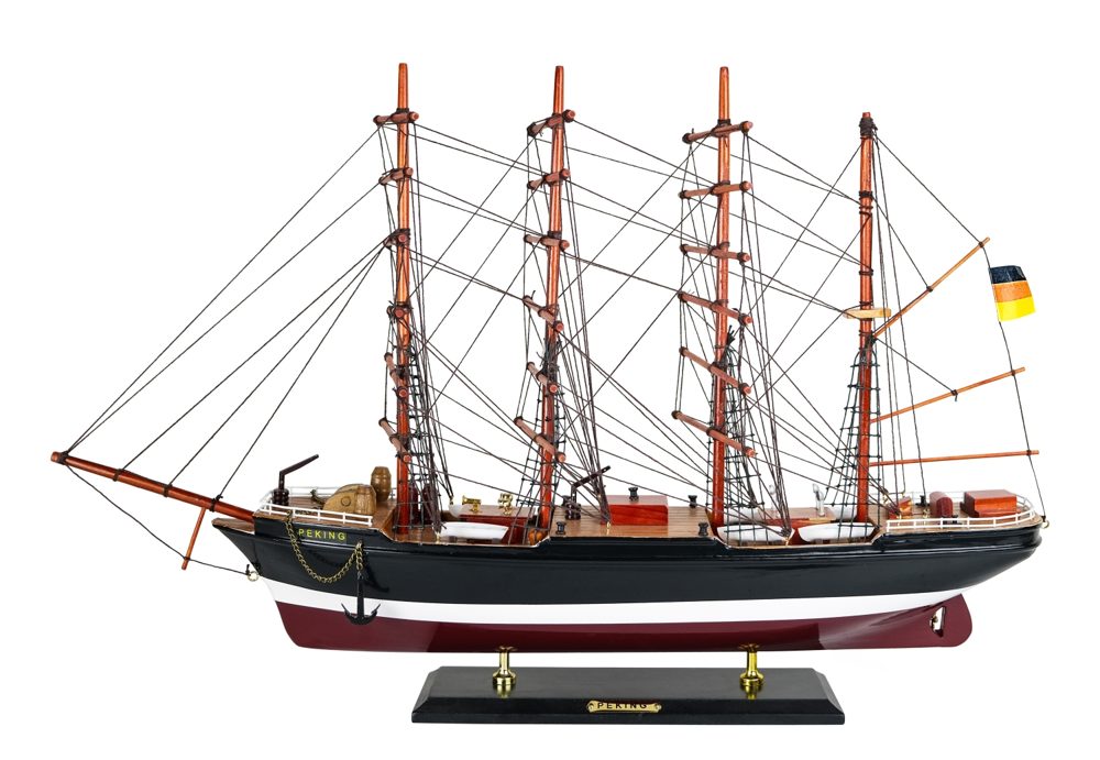 PEKING vitorlás hajómodell fából – 58 cm hosszú