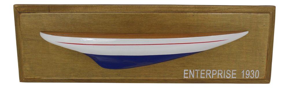 Enterprise félhajótest-modell táblán, fa – 37,5 × 12 × 4,5 cm
