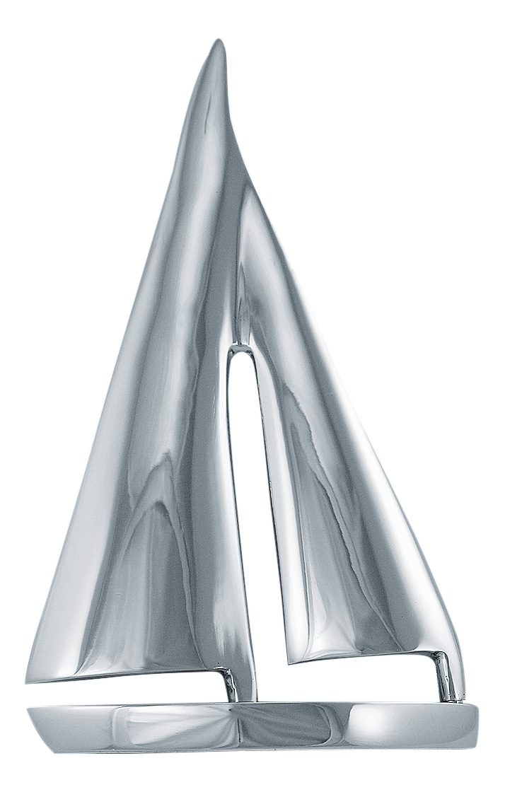 Vitorlás jacht nikkelezett sárgarézből – 19 cm