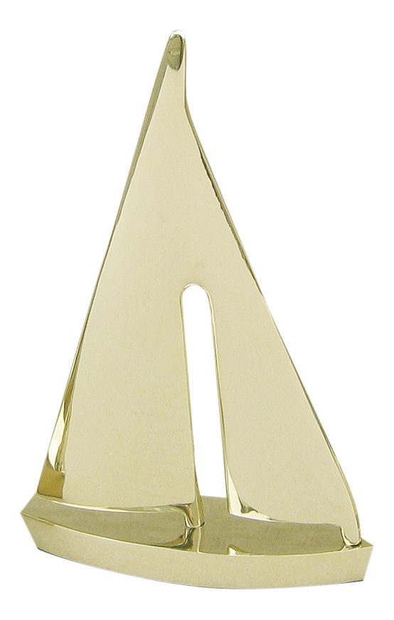 Vitorlás jacht sárgarézből – 22 cm