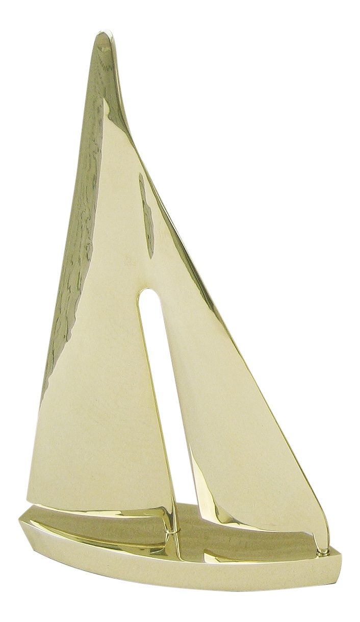 Vitorlás jacht sárgarézből – 31 cm