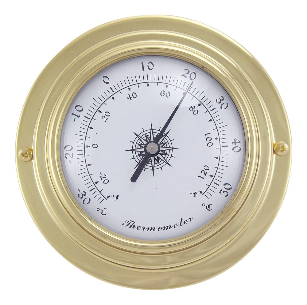 Sárgaréz hőmérő – Ø 9,8 cm