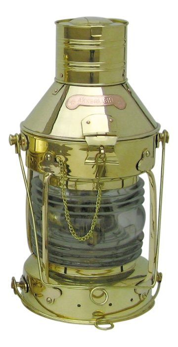 Horgonylámpa sárgarézből, petróleumégővel – 48 cm
