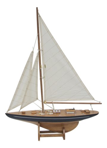 Vitorlás jacht-modell fából – 40 cm hosszú