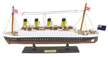 Titanic hajómodell fából – 35 cm hosszú