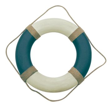 Mentőöv kötéllel, krém-kék – Ø 49 cm