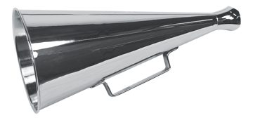 Nikkelezett sárgaréz megafon – 35 cm