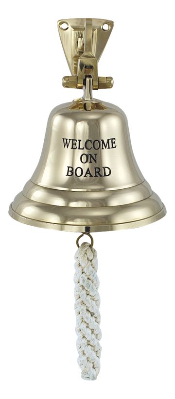 Hajóharang WELCOME ON BOARD felirattal, könnyű kivitel – Ø 10 cm