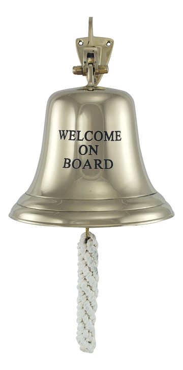 Hajóharang WELCOME ON BOARD felirattal, könnyű kivitel – Ø 15 cm