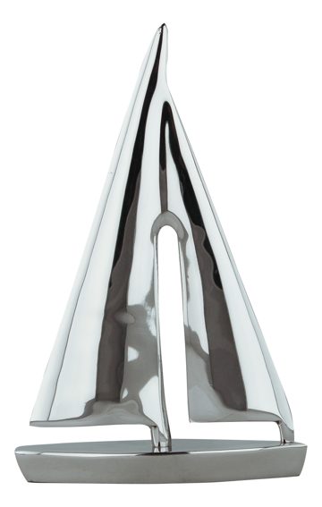 Vitorlás jacht nikkelezett sárgarézből – 22,5 cm