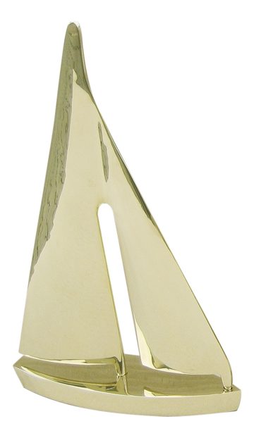 Vitorlás jacht sárgarézből – 31 cm