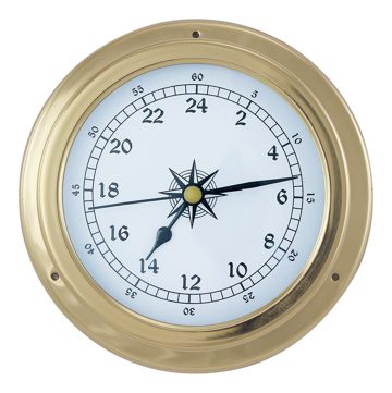 Sárgaréz 24 órás óra – Ø 14,5 cm