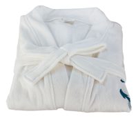 Fürdőköpeny, fehér, pamut 400 g/m² – M méret