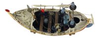 Halászhajó-modell fából, részletekkel – 47 cm hosszú