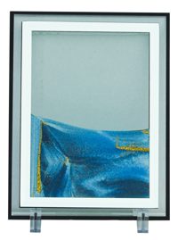 Homokkép üvegből, vízzel töltve – 22 × 17 cm