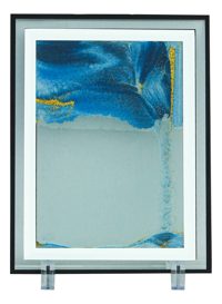 Homokkép üvegből, vízzel töltve – 22 × 17 cm