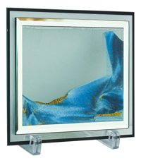 Homokkép üvegből, vízzel töltve – 22 × 17 cm